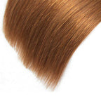 Tuheerst Straight Human Hair Bundles #30 Light Brown Color Doubles Weft Weave 3 Bundles Total 150g Unprocessed Human Hair Extension For Women 18 20 22 Inch - Damaged Box