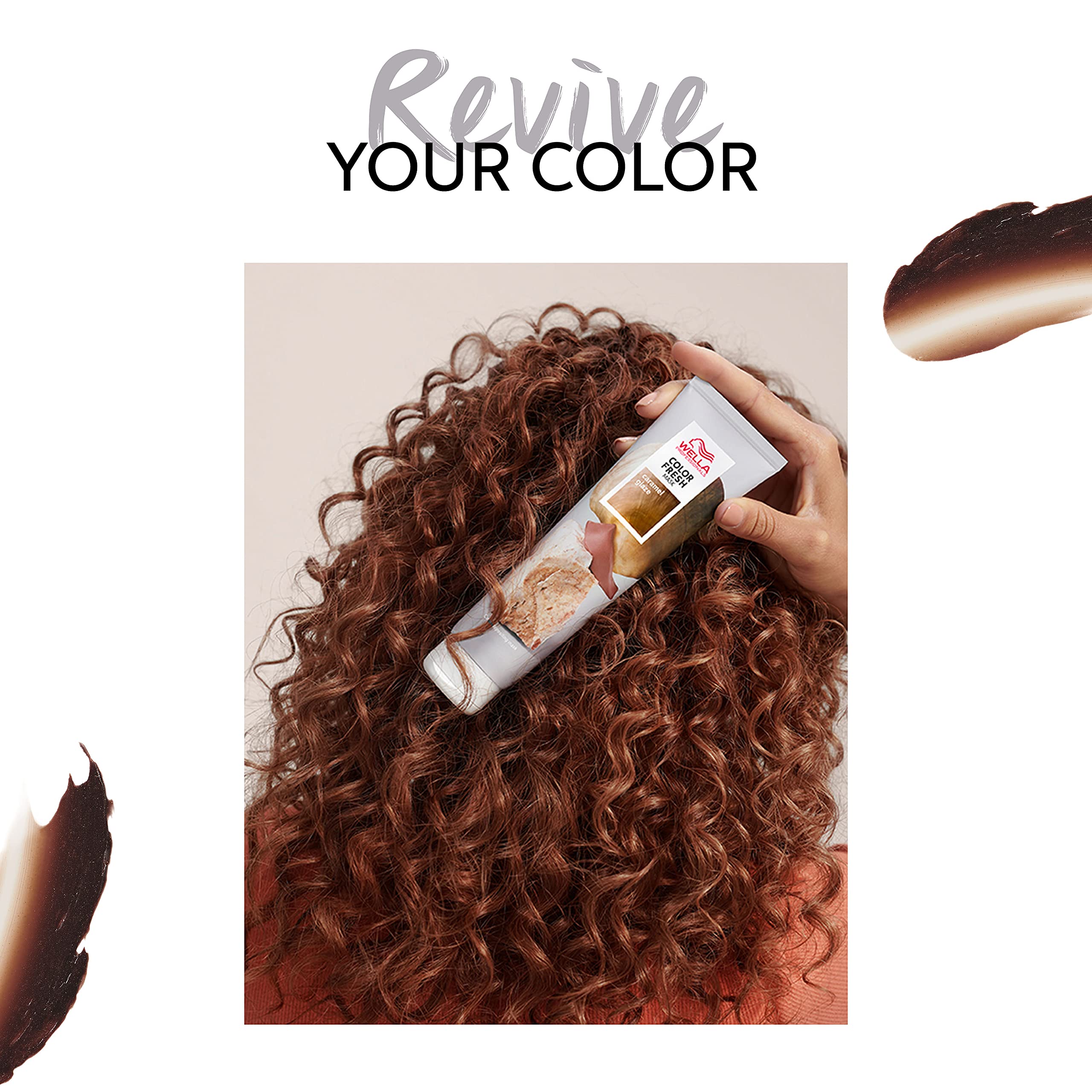 Wella Professional Color Fresh Mask | Temporary Color Refresh Treatment |Semi-Permanent Hair Dye | Wash Out Colour |150ml | Caramel Glaze - Damaged Box