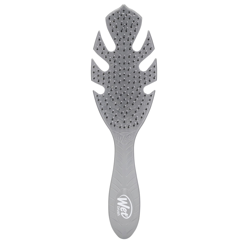 WetBrush Go Green Detangler Hairbrush with Ultra Soft Intelliflex Bristles to Gently Separate Knots With Ease, Wet Brush Detangler Is Gentle on Hair, Plant Based, Suitable For All Hair Types, Grey - Damaged Box