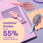 WetBrush Go Green Detangler Hairbrush with Ultra Soft Intelliflex Bristles to Gently Separate Knots With Ease, Wet Brush Detangler Is Gentle on Hair, Plant Based, Suitable For All Hair Types, Grey - Damaged Box