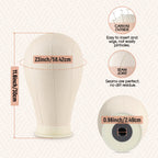 xnicx 23" Wig Head and Stand Set,Wig Stand Tripod with Foam Mannequin Head,Wigs Stands Head for Making,Display,Includes Caps Clips,T-Pins,C Needles,Carrying Bag,Brush(95-129cm)