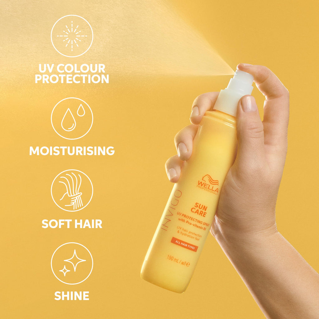 Wella Professionals Invigo Sun Care UV Hair Colour Protection Spray - Hydrating Heat Defence Spray For Hair Provides UV Protection - Perfect for Holiday & Travel (150ml)