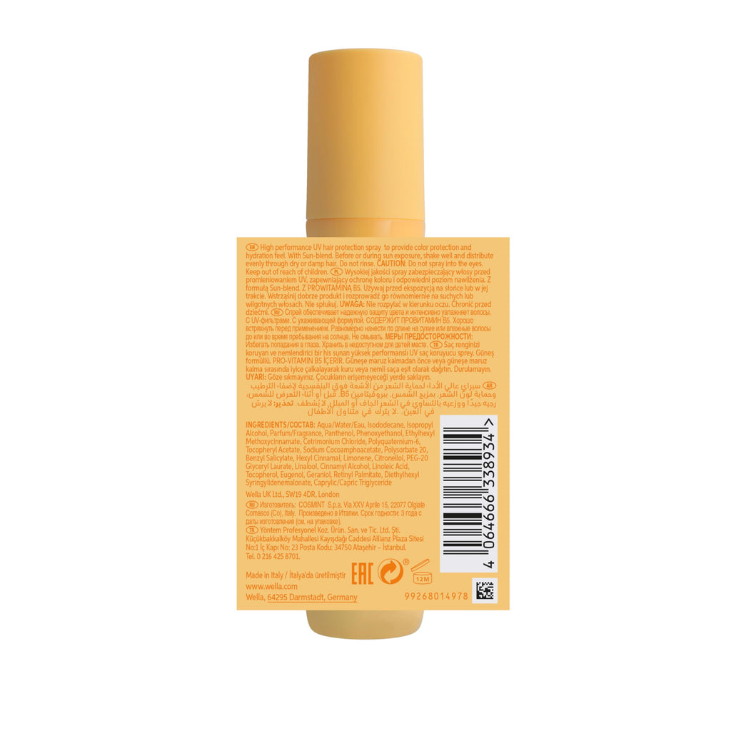 Wella Professionals Invigo Sun Care UV Hair Colour Protection Spray - Hydrating Heat Defence Spray For Hair Provides UV Protection - Perfect for Holiday & Travel (150ml)
