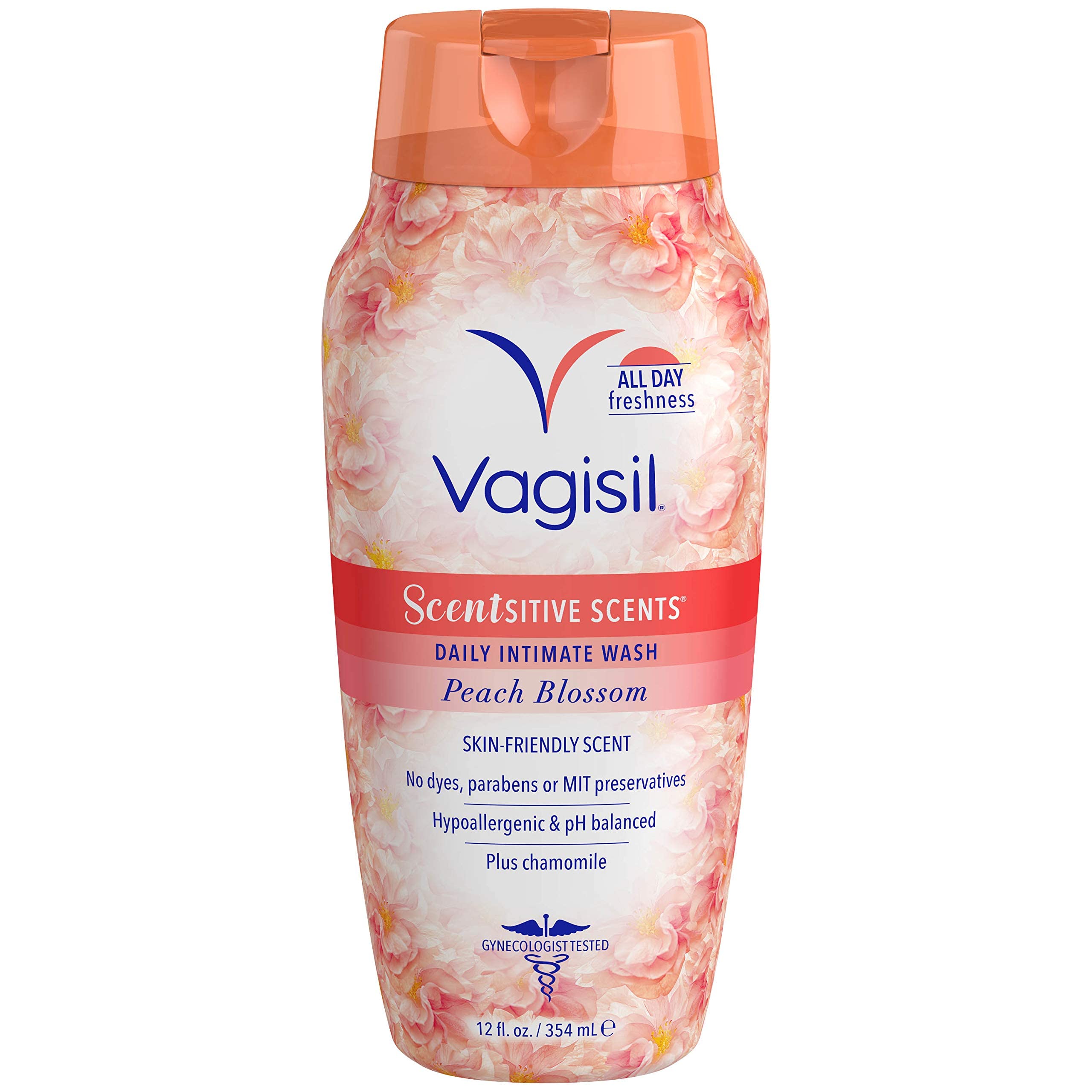 Vagisil Scentsitive Scents Daily Feminine Intimate Wash For Women, Plus Coconut Water, All-Day Freshness, Hypoallergenic, skin-friendly Coconut Hibiscus Scent, 354ml (Package may vary)