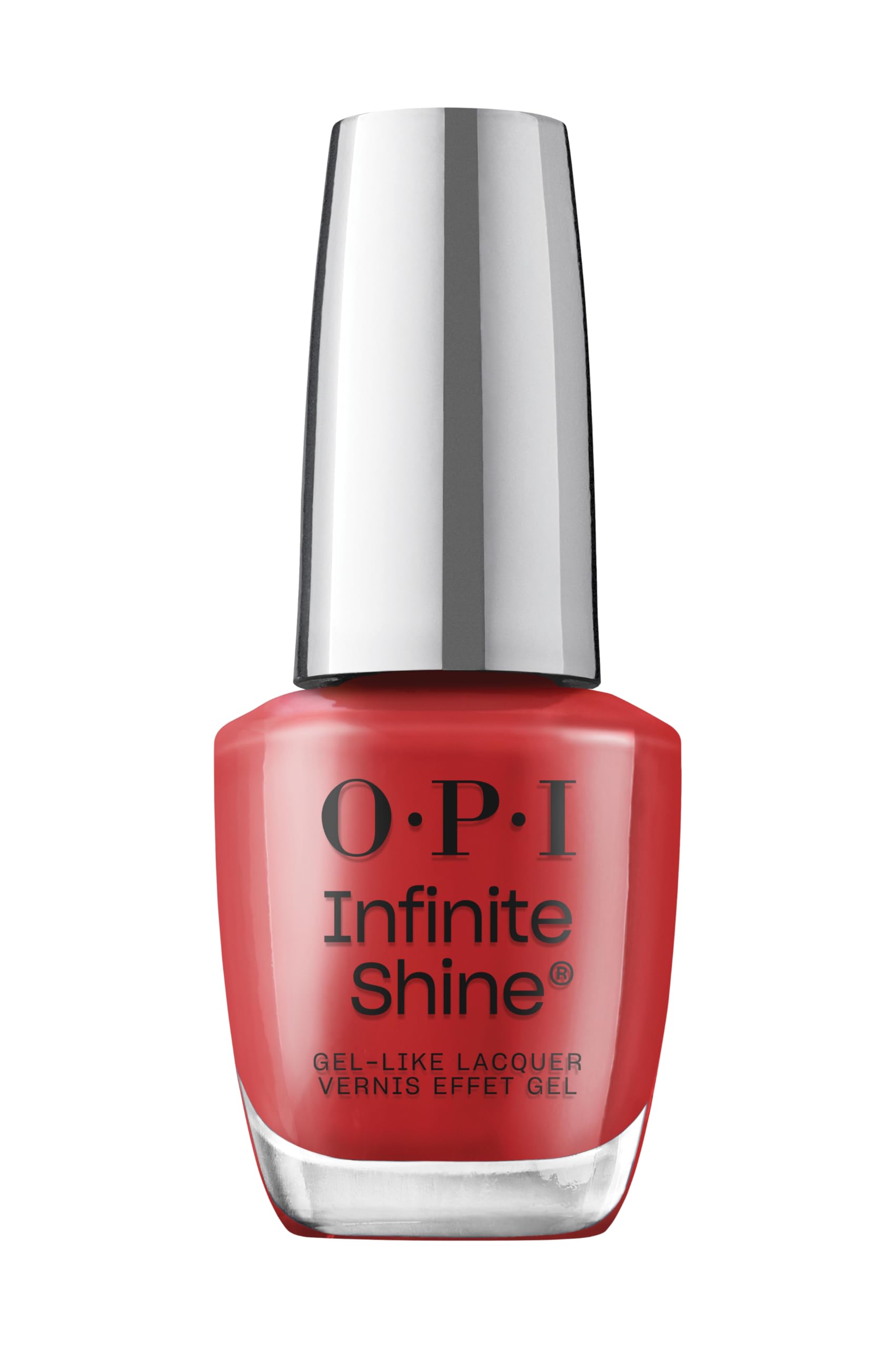 OPI Infinite Shine Nail Polish - Big Apple RedTM - Gel Like & Long Lasting Red Cr`eme Nail Polish - with Pre-Cured Gel Technology & OPI Pro-Wide Brush (15ml)