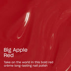 OPI Infinite Shine Nail Polish - Big Apple RedTM - Gel Like & Long Lasting Red Cr`eme Nail Polish - with Pre-Cured Gel Technology & OPI Pro-Wide Brush (15ml)