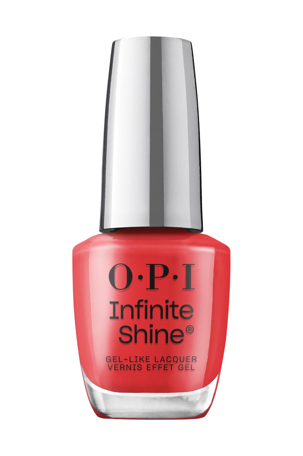 OPI Infinite Shine Nail Polish - Big Apple RedTM - Gel Like & Long Lasting Red Cr`eme Nail Polish - with Pre-Cured Gel Technology & OPI Pro-Wide Brush (15ml)