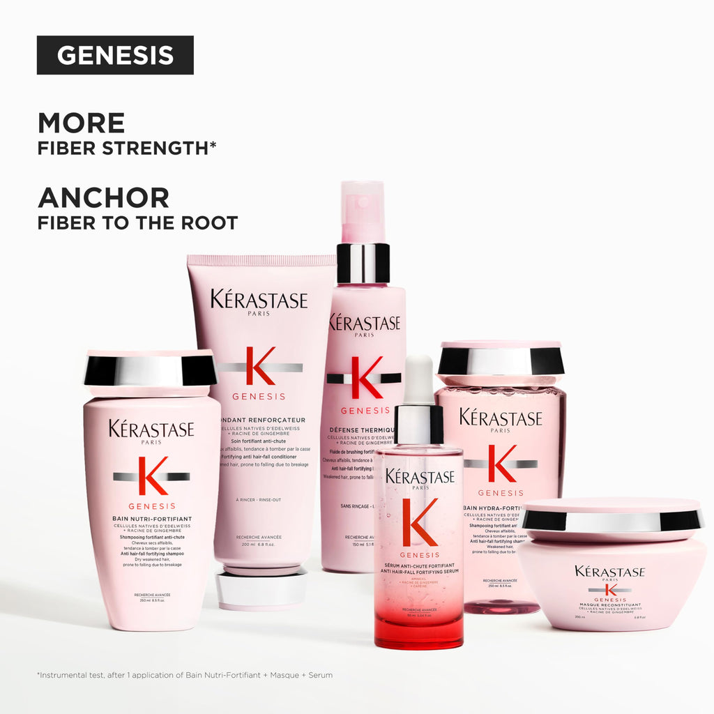 K'erastase Genesis, Moisturising and Hydrating Conditioner, For Hair Loss and Weakened Hair, Edelweiss Native Cells, Ginger Root and Aquaxyl, Fondant Reinforcateur, 200 ml