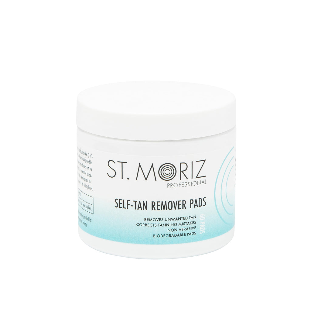ST. MORIZ Professional Self Tan Remover Pads | Removes Unwanted Fake Tan Instantly | Corrects Tanning Mistakes | Rapid Fake Tan Remover | Dermatologically Tested & Kind to Skin | 60 Pads, White