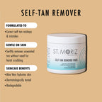 ST. MORIZ Professional Self Tan Remover Pads | Removes Unwanted Fake Tan Instantly | Corrects Tanning Mistakes | Rapid Fake Tan Remover | Dermatologically Tested & Kind to Skin | 60 Pads, White