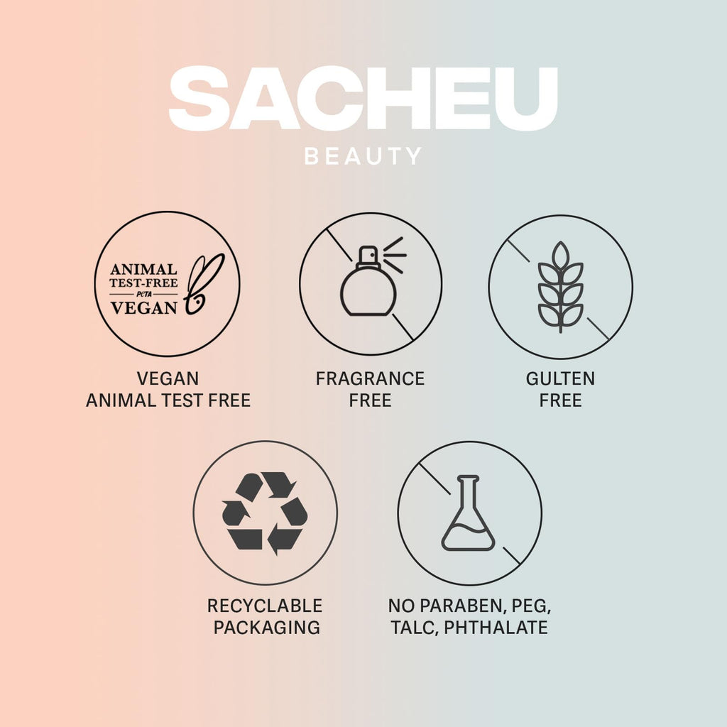 Sacheu Lactic Tonic - AHA Refreshing Essence - Exfoliating Toner with Hyaluronic Acid and Lactic Acid - Face Serum Helps Even Skin Tone and Texture - Cruelty and Fragrance Free - 100 ml