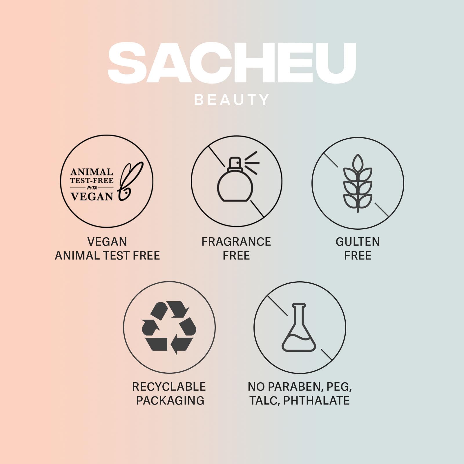 Sacheu Lactic Tonic - AHA Refreshing Essence - Exfoliating Toner with Hyaluronic Acid and Lactic Acid - Face Serum Helps Even Skin Tone and Texture - Cruelty and Fragrance Free - 100 ml