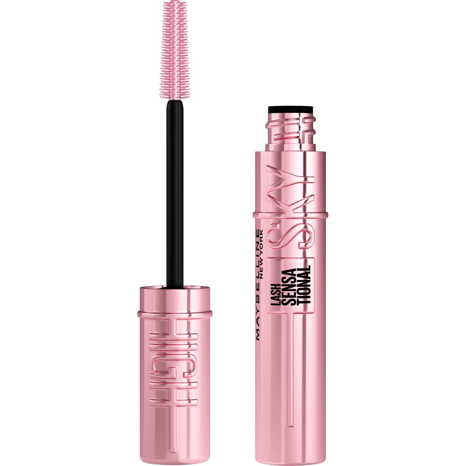 Maybelline New York Lash Sensational Sky High Mascara, Volumising & Lengthening Mascara, Washable Flake-Free Formula Infused with Bamboo Extract & Fibres, 7 ml, Shade: Brown