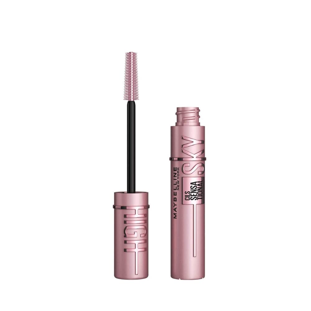 Maybelline New York Lash Sensational Sky High Mascara, Volumising & Lengthening Mascara, Washable Flake-Free Formula Infused with Bamboo Extract & Fibres, 7 ml, Shade: Brown