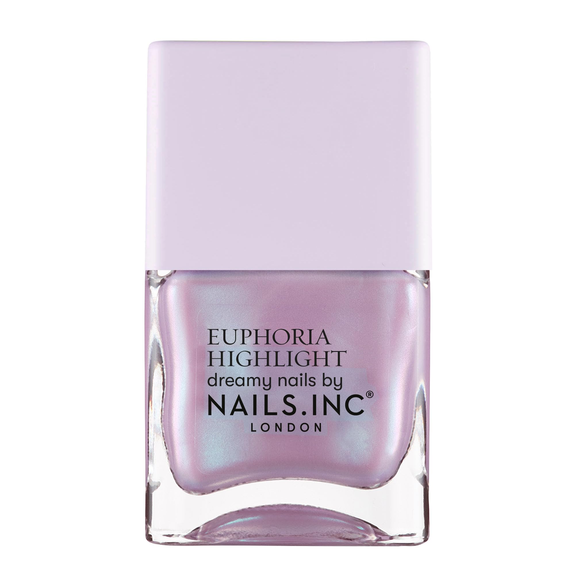 Nails Inc Euphoria Highlight, Magic Does Exist Pink Shimmer, No Chip, Long Lasting, Quick Dry, Air Dry, Professional Manicures & Pedicures, Fingernails & Toenails, Vegan Nail Polish, 14 ML