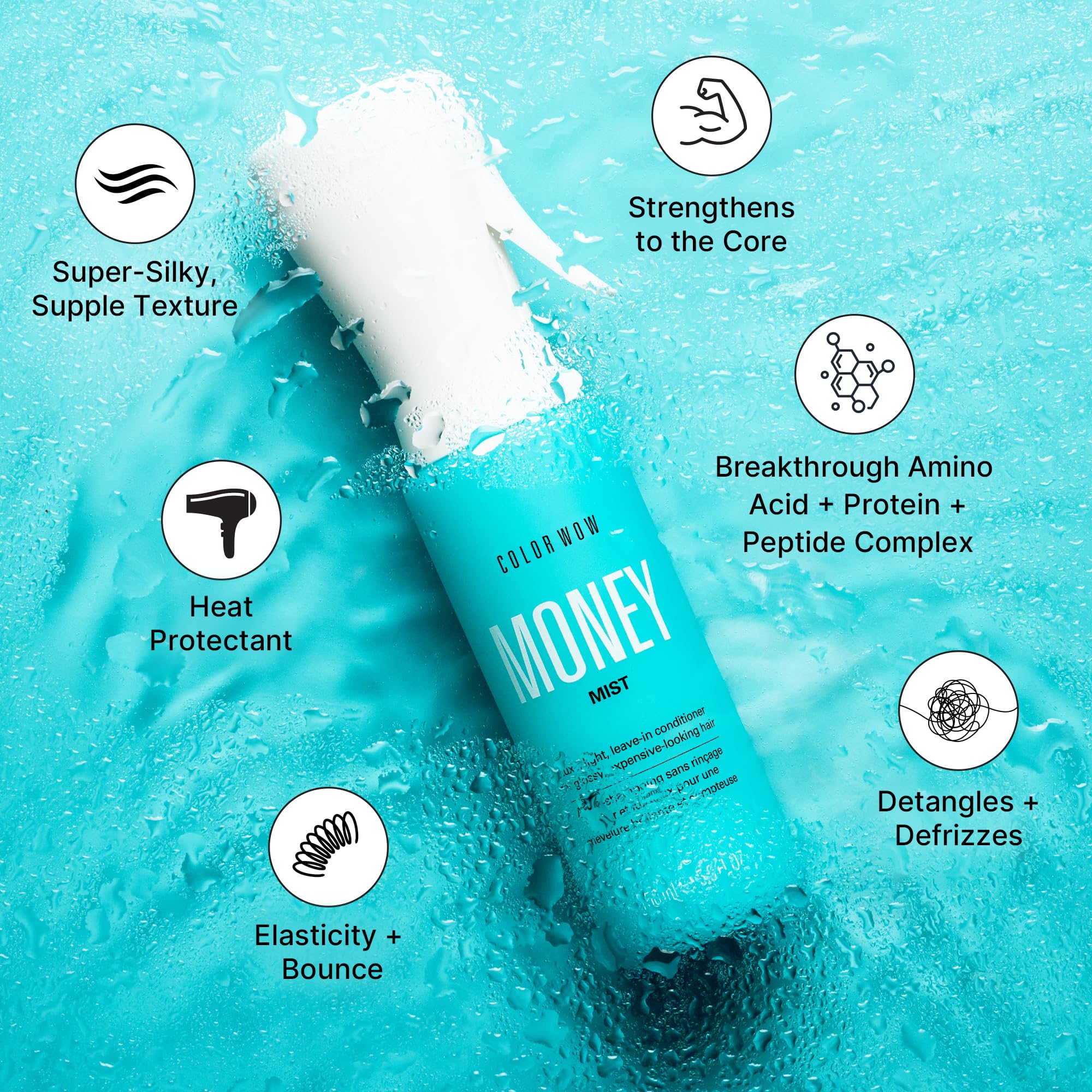 COLOR WOW MONEY MIST Luxe Lightweight Leave-in Conditioner for Glossy, Expensive-Looking Hair with Heat Protection