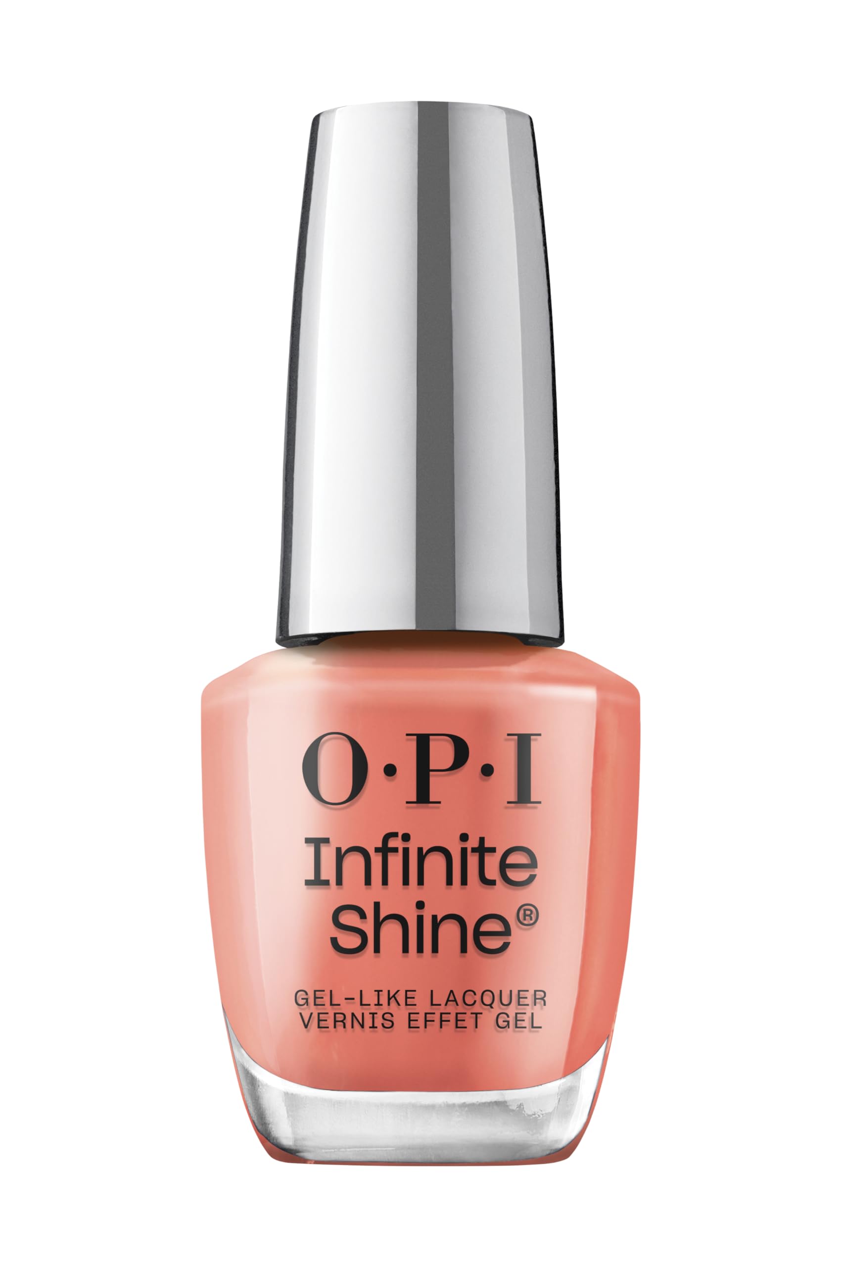 OPI Infinite Shine Nail Polish - Always within Peach - Gel Like & Long Lasting Peach Cr`eme Nail Polish - with Pre-Cured Gel Technology & OPI Pro-Wide Brush (15ml)