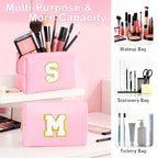 Personalised Graduation Gifts - Birthday Gifts for 4 5 6 7 8 9 10 11 12 Year Old Teenage Girls, Initial Teenage Girl Gifts - Preppy Stuff Cosmetic Bags Womens Stocking Filler Gifts (Pink M)