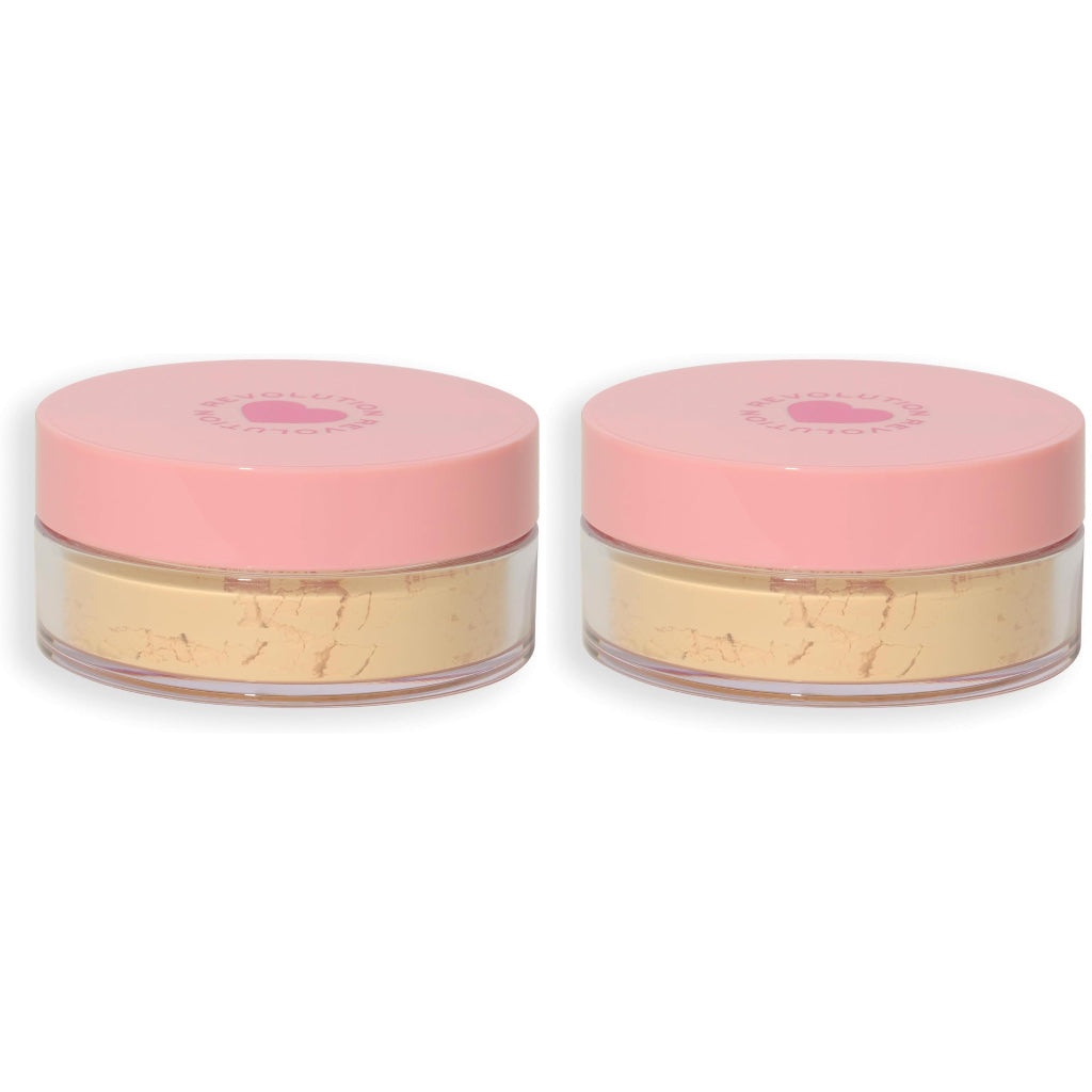 I Heart Revolution Loose Baking Powder, Vitamin Infused with Skin-Loving Ingredients for a Soft, Airbrushed Finish, Vegan & Cruelty-Free, 30g, Coconut