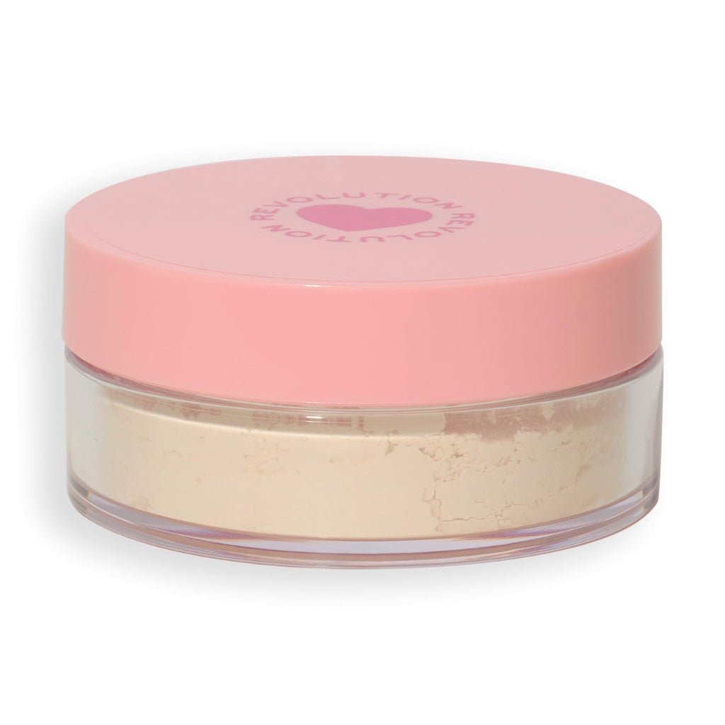 I Heart Revolution Loose Baking Powder, Vitamin Infused with Skin-Loving Ingredients for a Soft, Airbrushed Finish, Vegan & Cruelty-Free, 30g, Coconut