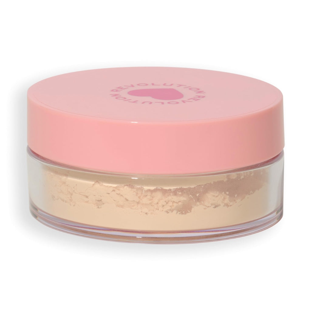 I Heart Revolution Loose Baking Powder, Vitamin Infused with Skin-Loving Ingredients for a Soft, Airbrushed Finish, Vegan & Cruelty-Free, 30g, Coconut
