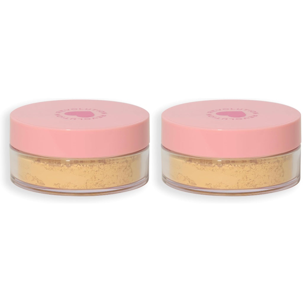 I Heart Revolution Loose Baking Powder, Vitamin Infused with Skin-Loving Ingredients for a Soft, Airbrushed Finish, Vegan & Cruelty-Free, 30g, Coconut