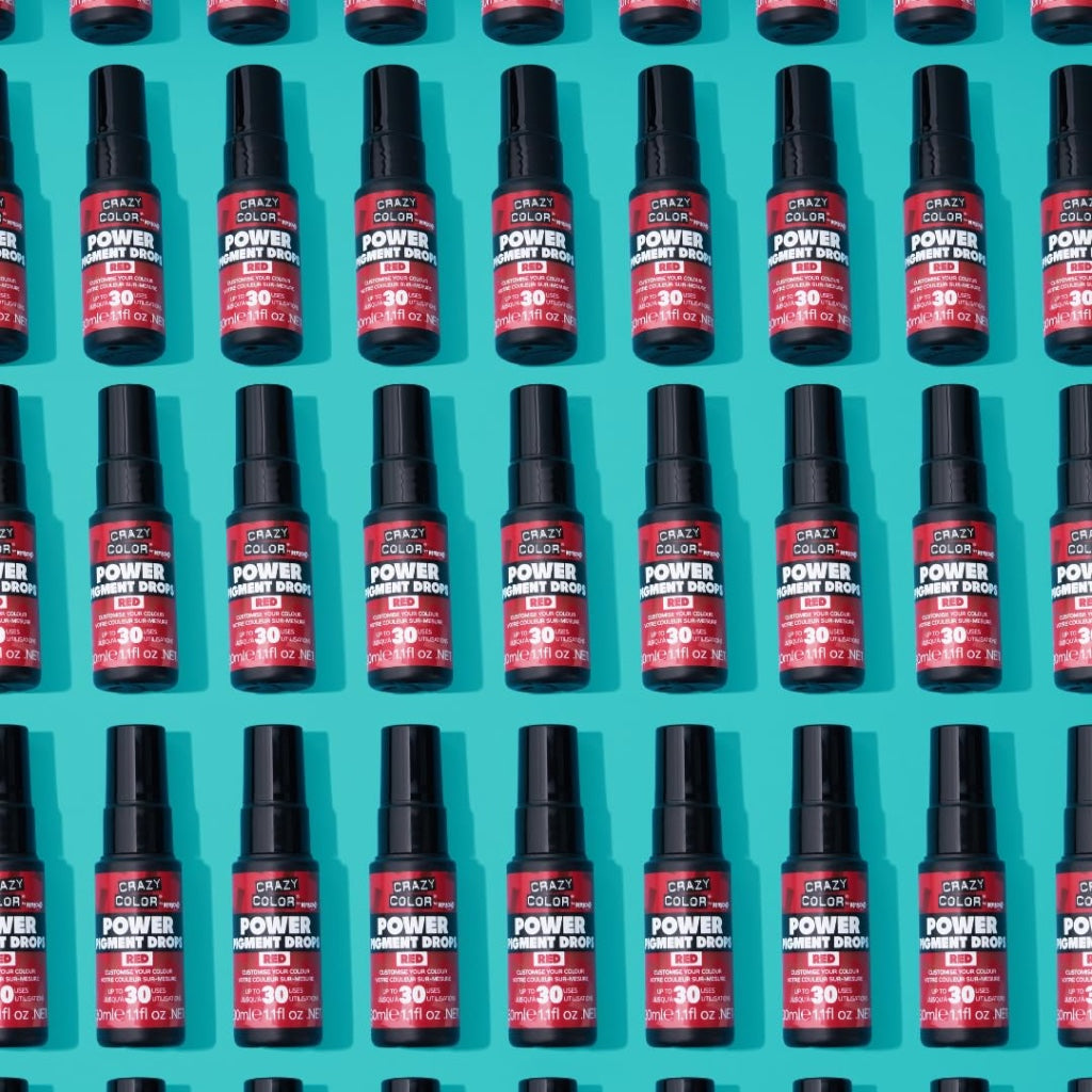 Crazy Color Red Power Pigments 30 Uses | Ultra Concentrated Pigments, Custom Toner & Semi-Permanent Dye from Home | Vegan Formula | No Bleach or Ammonia | 30ml