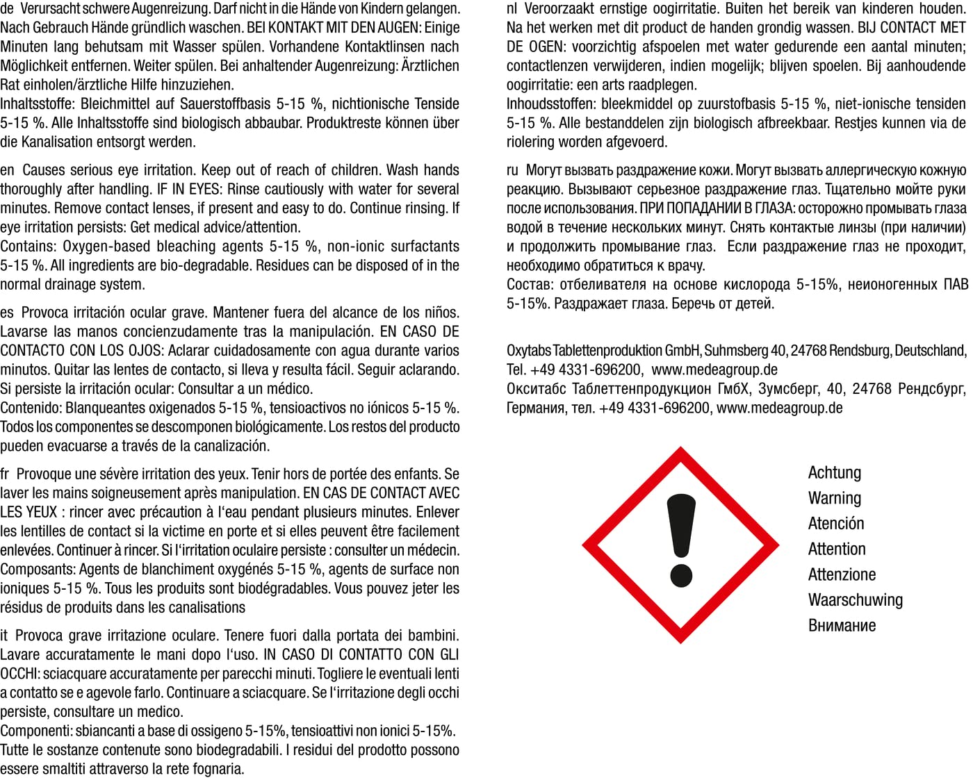 Miele 10180270 7189920 Cleaning Agent for Milk Pipework