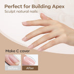 Modelones Builder Nail Gel 6 Colors, 8-in-ONE Pink Brown Builder Gel Set for Nails, Nail Strengthener Extension Color Gel Base Gel Builder Gel in a Bottle