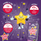Natures Aid Super Stars Immune Support for Kids 150ml - Blackcurrant Flavour - Vitamin C D3 Zinc - Vegan, Sugar-Free, Gluten-Free - Non-GMO - Daily Immune Support Liquid Supplement