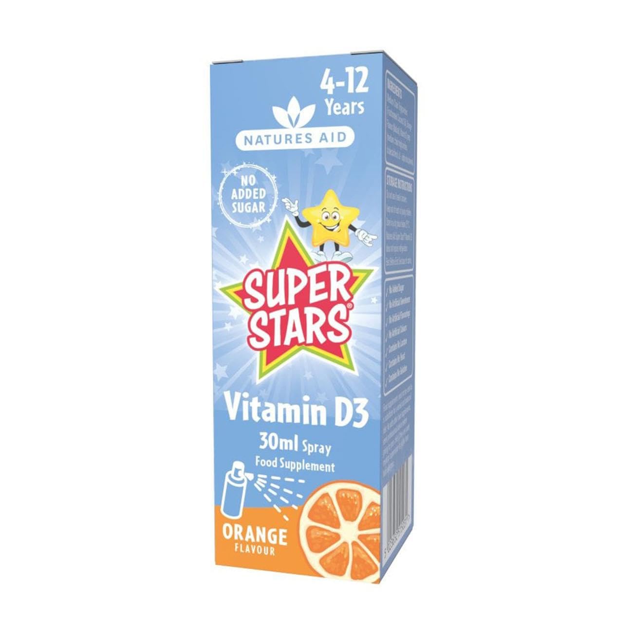 Natures Aid Super Stars Immune Support for Kids 150ml - Blackcurrant Flavour - Vitamin C D3 Zinc - Vegan, Sugar-Free, Gluten-Free - Non-GMO - Daily Immune Support Liquid Supplement