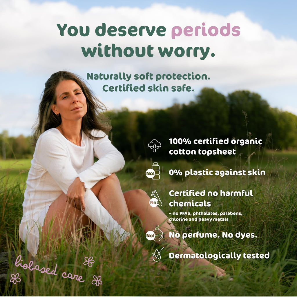 Naty Panty Liners Normal Wrapped | 100% Certified Organic Cotton top Sheet| Certified Skin-Safe | Unscented, 0% Conventional Plastic | Comfortable & Breathable | 32 Liners - Damaged Box