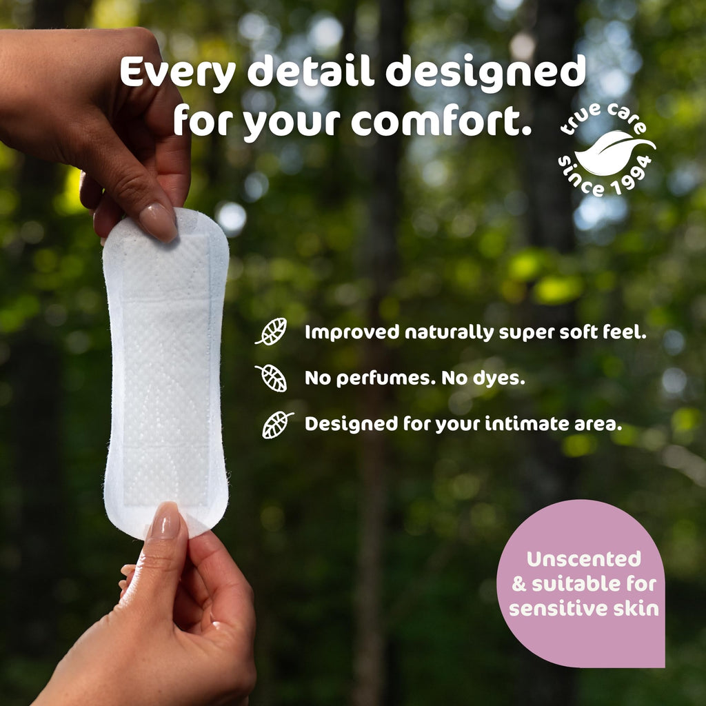 Naty Panty Liners Normal Wrapped | 100% Certified Organic Cotton top Sheet| Certified Skin-Safe | Unscented, 0% Conventional Plastic | Comfortable & Breathable | 32 Liners - Damaged Box