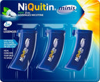 NiQuitin Minis Mint 2 mg Lozenges - Effective Smoking Craving Relief - Practical Pocket-Sized Container - 60 Mini Lozenges - 20 Count (Pack of 3) - New Formulation