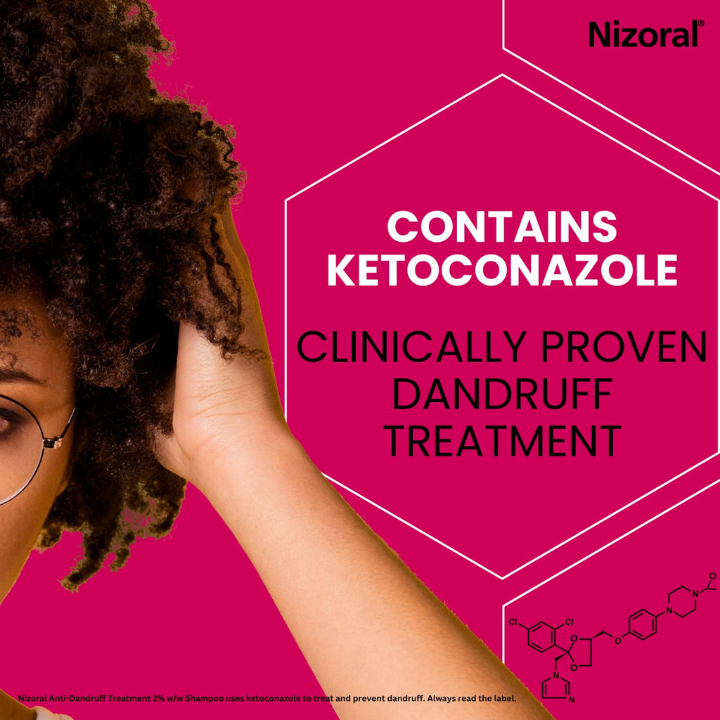 Nizoral Anti-Dandruff Treatment Shampoo, Treats and Prevents Dandruff, Clinically Proven to Control Itchy & Flaky Scalps, Contains Ketoconazole, 1 x 100ml - Damaged Box - BBE 11/2028