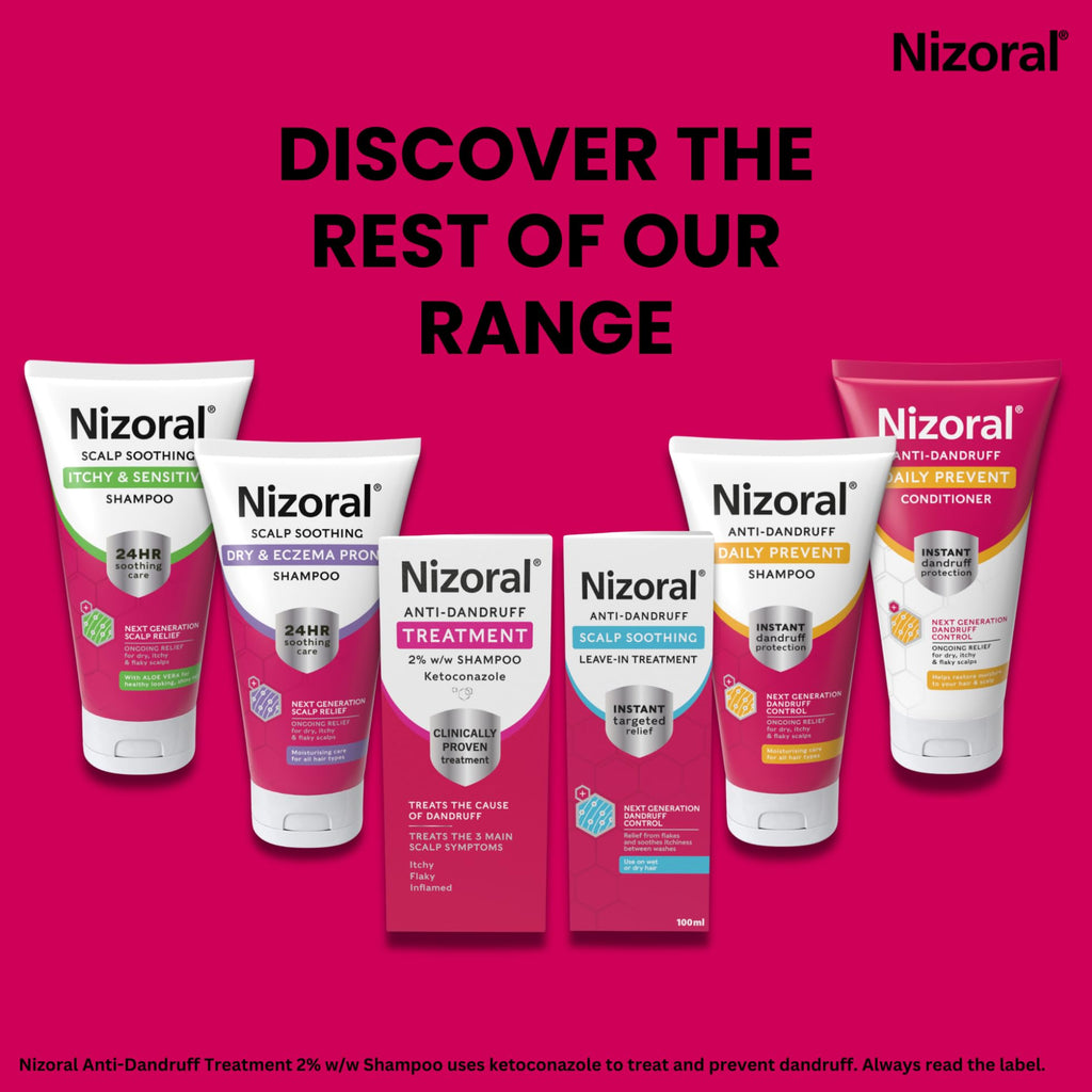 Nizoral Anti-Dandruff Treatment Shampoo, Treats and Prevents Dandruff, Clinically Proven to Control Itchy & Flaky Scalps, Contains Ketoconazole, 1 x 100ml - Damaged Box - BBE 11/2028