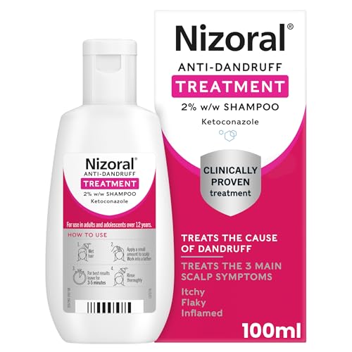 Nizoral Anti-Dandruff Treatment Shampoo, Treats and Prevents Dandruff, Clinically Proven to Control Itchy & Flaky Scalps, Contains Ketoconazole, 1 x 100ml - Damaged Box - BBE 11/2028