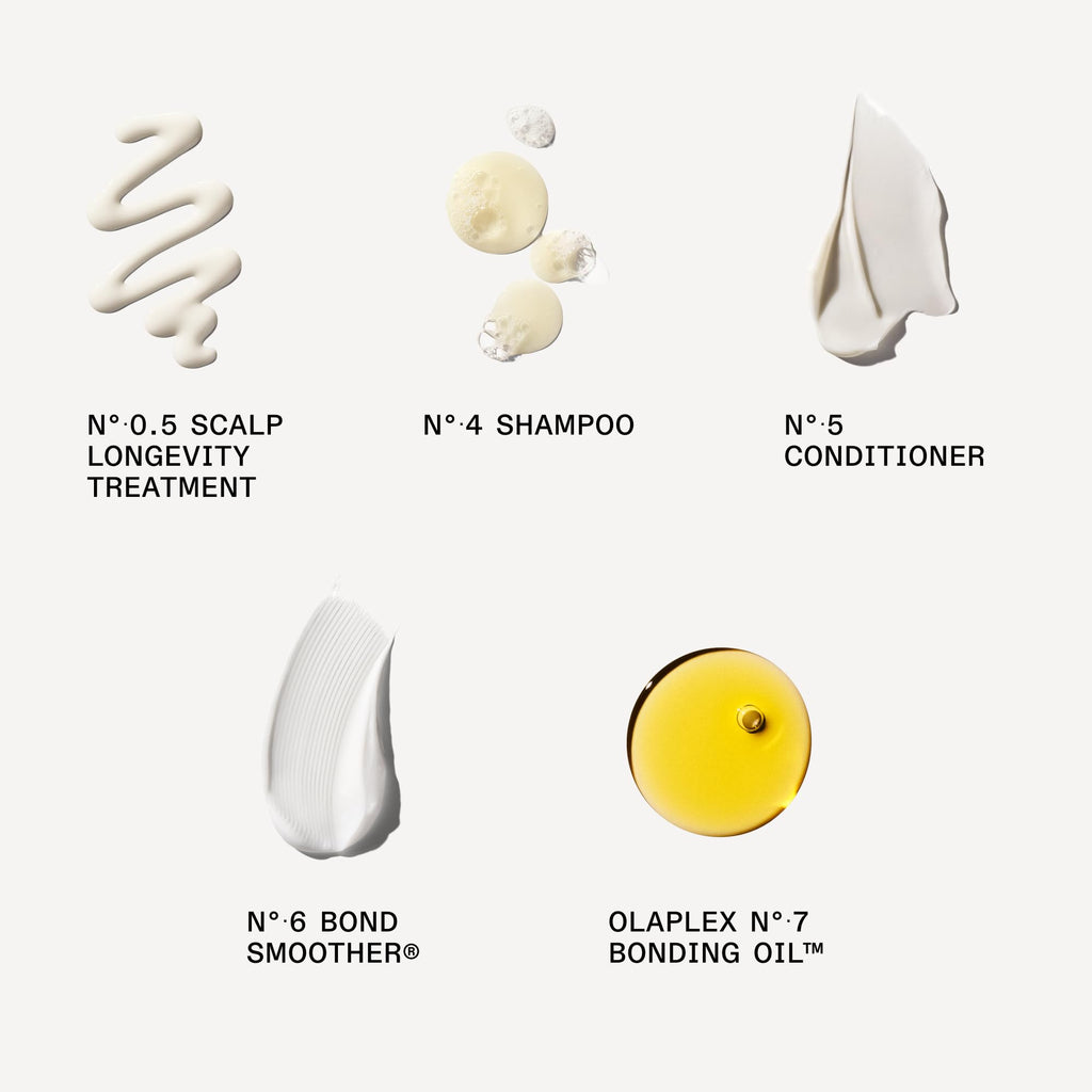 Olaplex Healthy Hair Discovery Set: No.4, 5, 0.5, 6, 7 Value Set | Cleanse, Hydrate, Reduce Breakage, and Boost Shine & Softness | For Coily, Curly, Straight, and Wavy