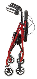 OR8 Wellness 4 Wheel Rollator | Foldable Mobility Walking Aid for Adults Seniors with Padded seat | Indoor Outdoor Rollator Lightweight Disability Walker with Storage Basket - Damaged Box