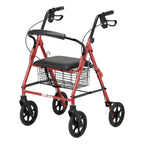 OR8 Wellness 4 Wheel Rollator | Foldable Mobility Walking Aid for Adults Seniors with Padded seat | Indoor Outdoor Rollator Lightweight Disability Walker with Storage Basket - Damaged Box