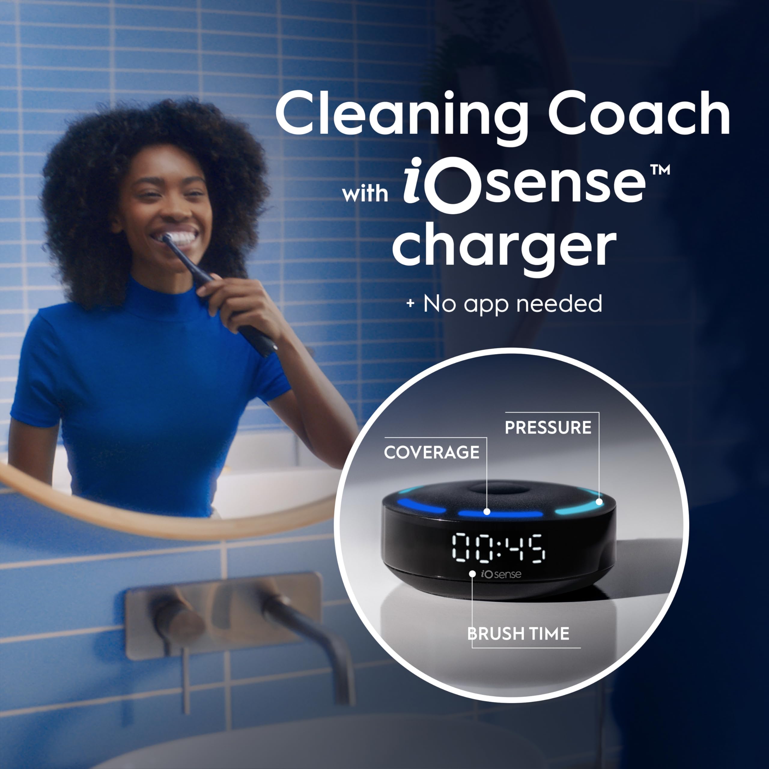 Oral-B iO10 Electric Toothbrush for Adults, 1 Handle, Cosmic Black - 3 Brush Heads, Charging Travel Case, Toothbrush Head Holder, 7 Modes, UK Two Pin Plug, Gifts for Women / Men - Very Good