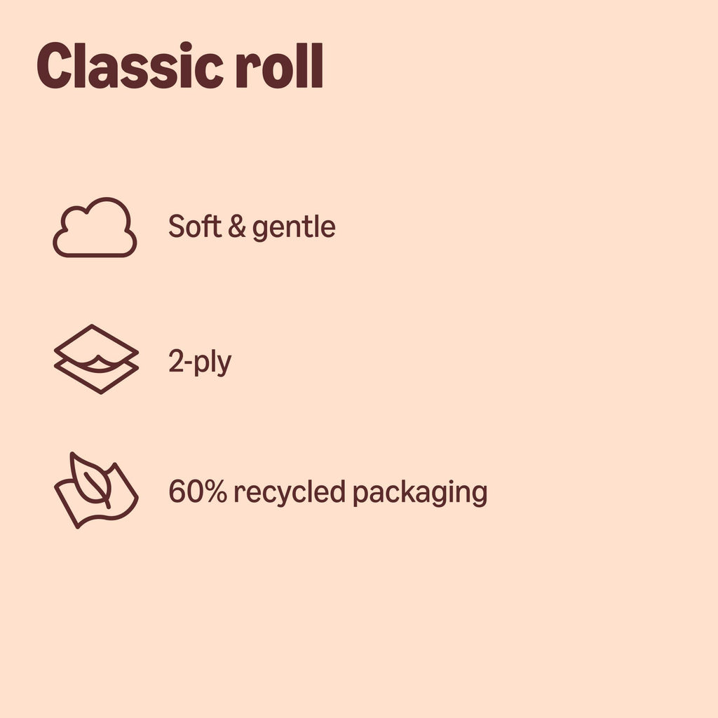 Our Essentials by Amazon Toilet Tissue Classic Roll, 2-ply, 24 Rolls (1 Pack of 24), 200 Sheets per Roll - Damaged Box