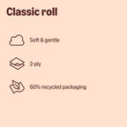 Our Essentials by Amazon Toilet Tissue Classic Roll, 2-ply, 24 Rolls (1 Pack of 24), 200 Sheets per Roll - Damaged Box