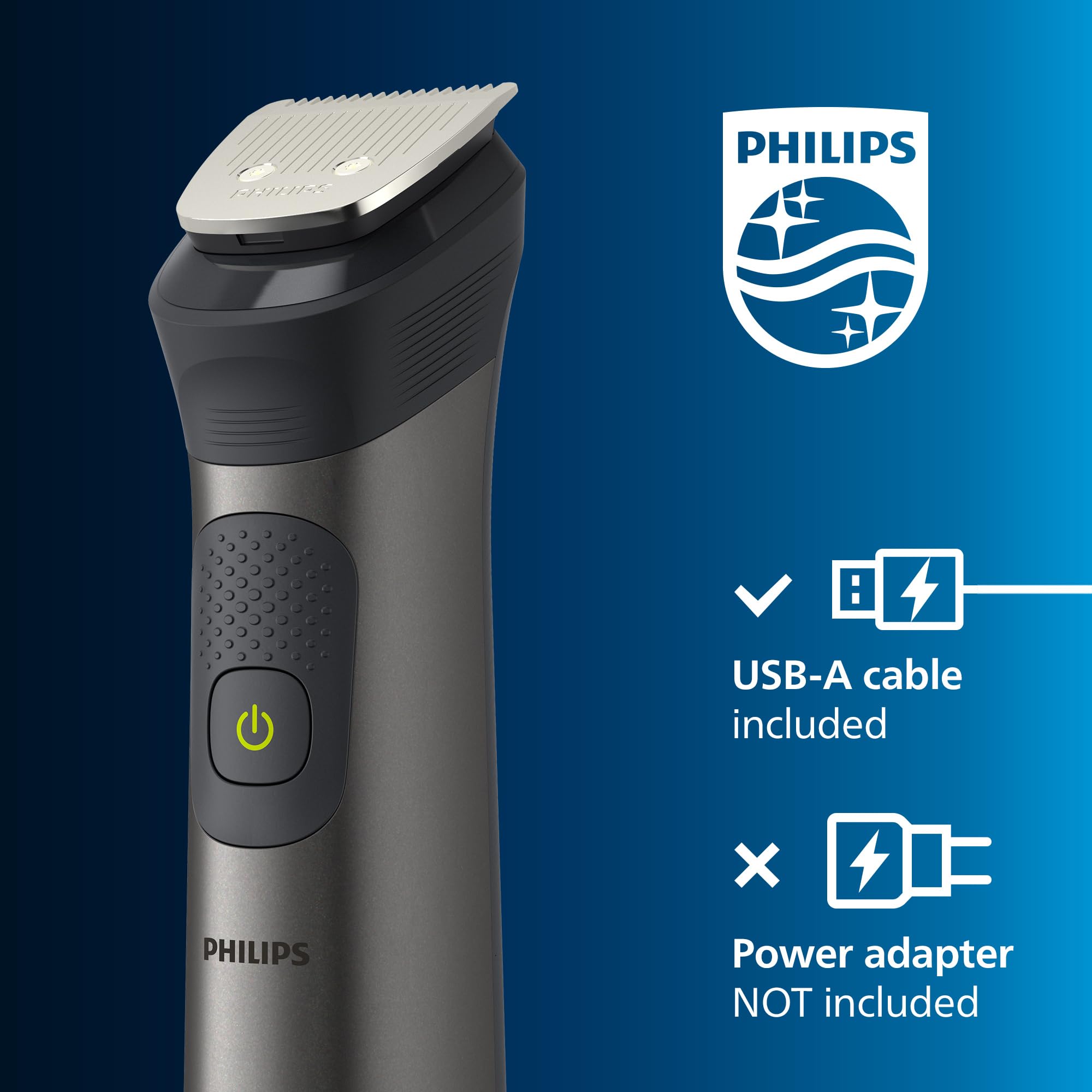 Philips Series 7000 All-in-one Trimmer, 15-in-1 Multigroom for face, Head and Body, One Tool - Ultimate Precision, 26 Length Settings (0.5-20 mm) (Model MG7950/15) - Damaged Box