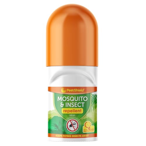Pestshield Mosquito & Insect Repellent Roll On | Up to 4 Hours Protection from Flying Biting Insects, Bugs & Mosquitoes (75ml)