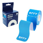 ORRY Kinesiology Tape - Joint Support & Muscle Pain Relief - Latex-Free, Water-Resistant, Elastic Cotton - Pre-Cut Roll, 20 Strips (Blue)