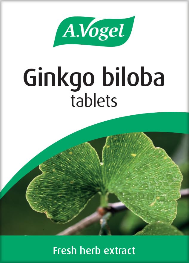 A.Vogel Ginkgo Biloba Tablets | Food Supplement | Extract from Fresh Ginkgo biloba Leaves | Suitable for Vegetarians | 30 Days Supply | 120 Tablets - BBE 02/2029