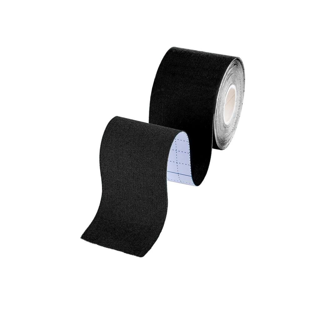 ORRY Kinesiology Tape - Joint Support Muscle Pain Relief - Latex-Free Water-Resistant Elastic Cotton - Black Uncut Roll - New