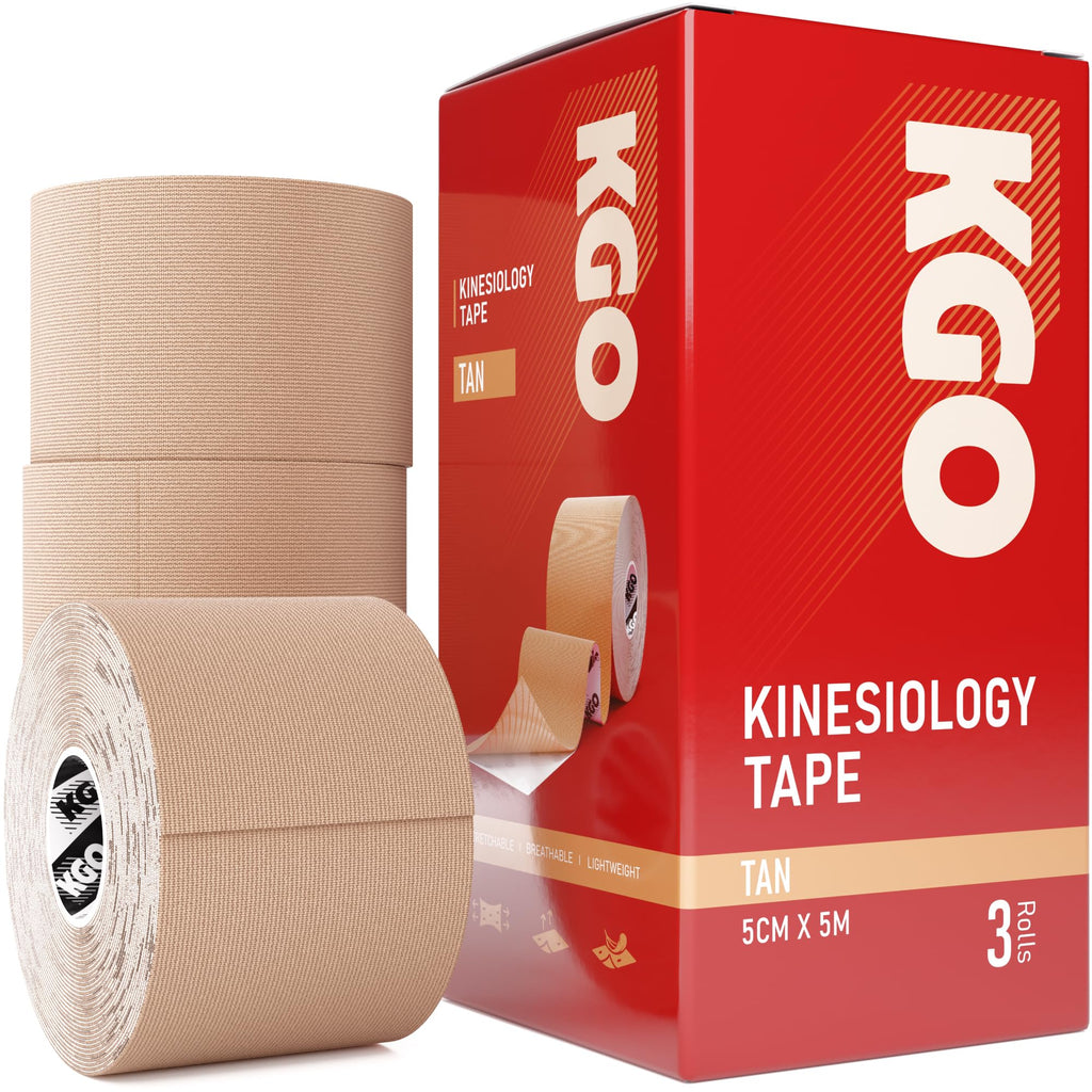 ORRY Kinesiology Tape - Joint Support & Muscle Pain - Latex-Free, Water-Resistant, Elastic Cotton - Uncut Roll (Black)