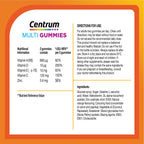 Centrum MultiGummies Immunity Support, Gummy Multivitamins for Adults, Orange Natural Fruit Flavouring, Includes Essential Nutrients Including Vitamins D, A, C & zinc, 60 ct